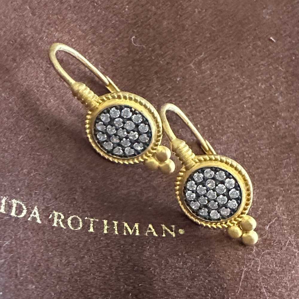 FR leverback drop earrings